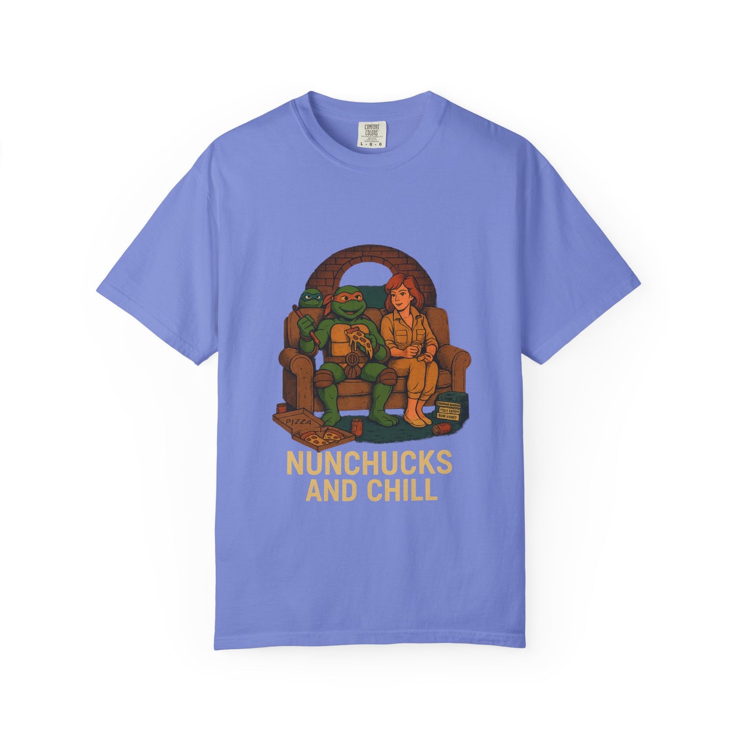 Nunchucks and Chill – TMNT Pizza Night Tee