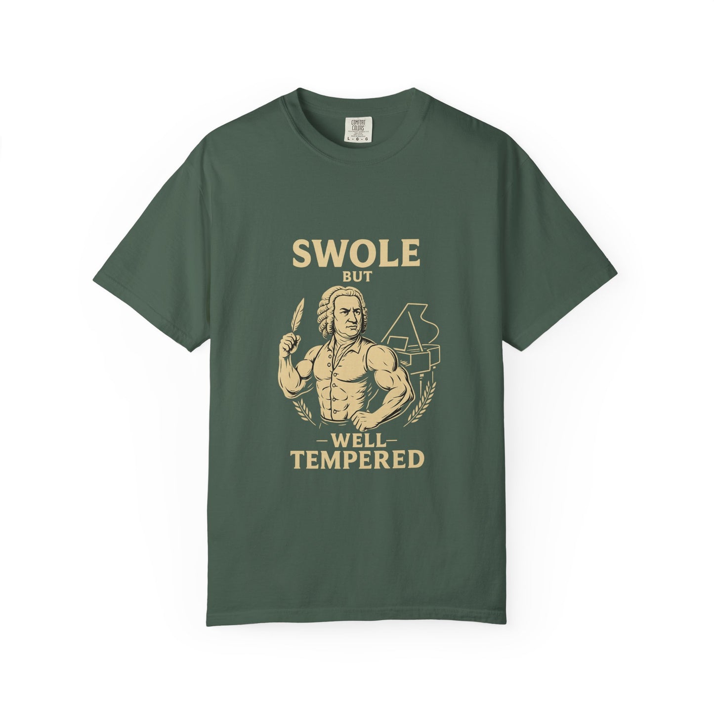 Swole But Well-Tempered Bach Tee – Funny Fitness Shirt for Musicians & Gym Lovers