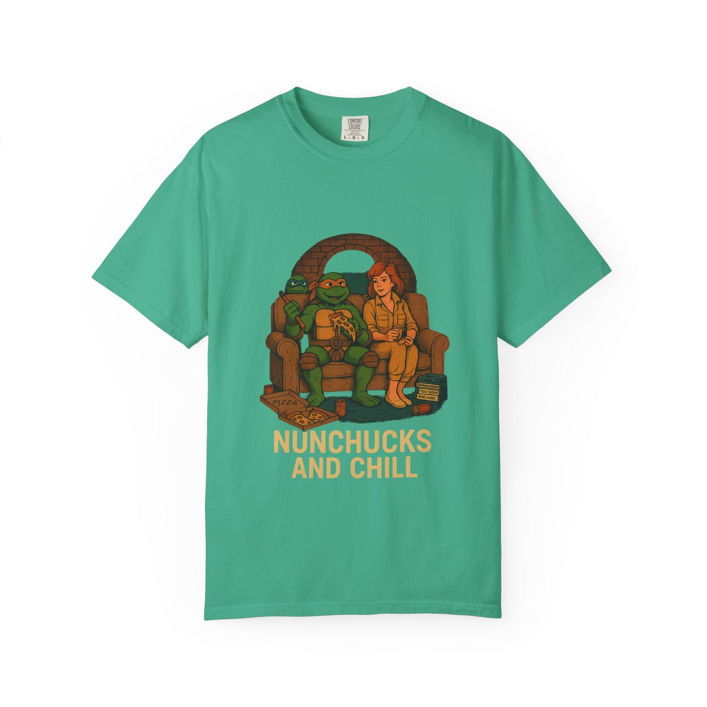 Nunchucks and Chill – TMNT Pizza Night Tee