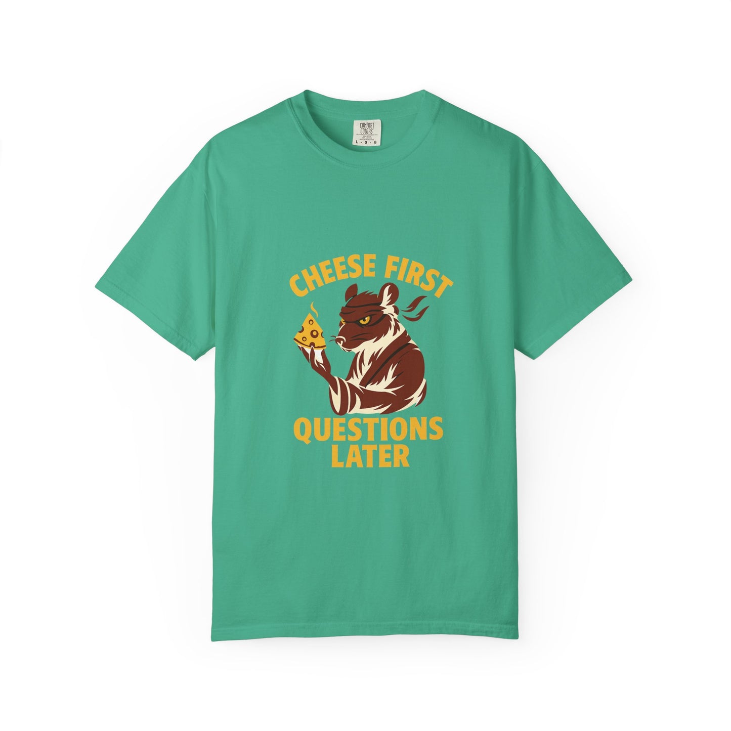 Cheese First. Questions Later. – Ninja Rat Stealth Tee