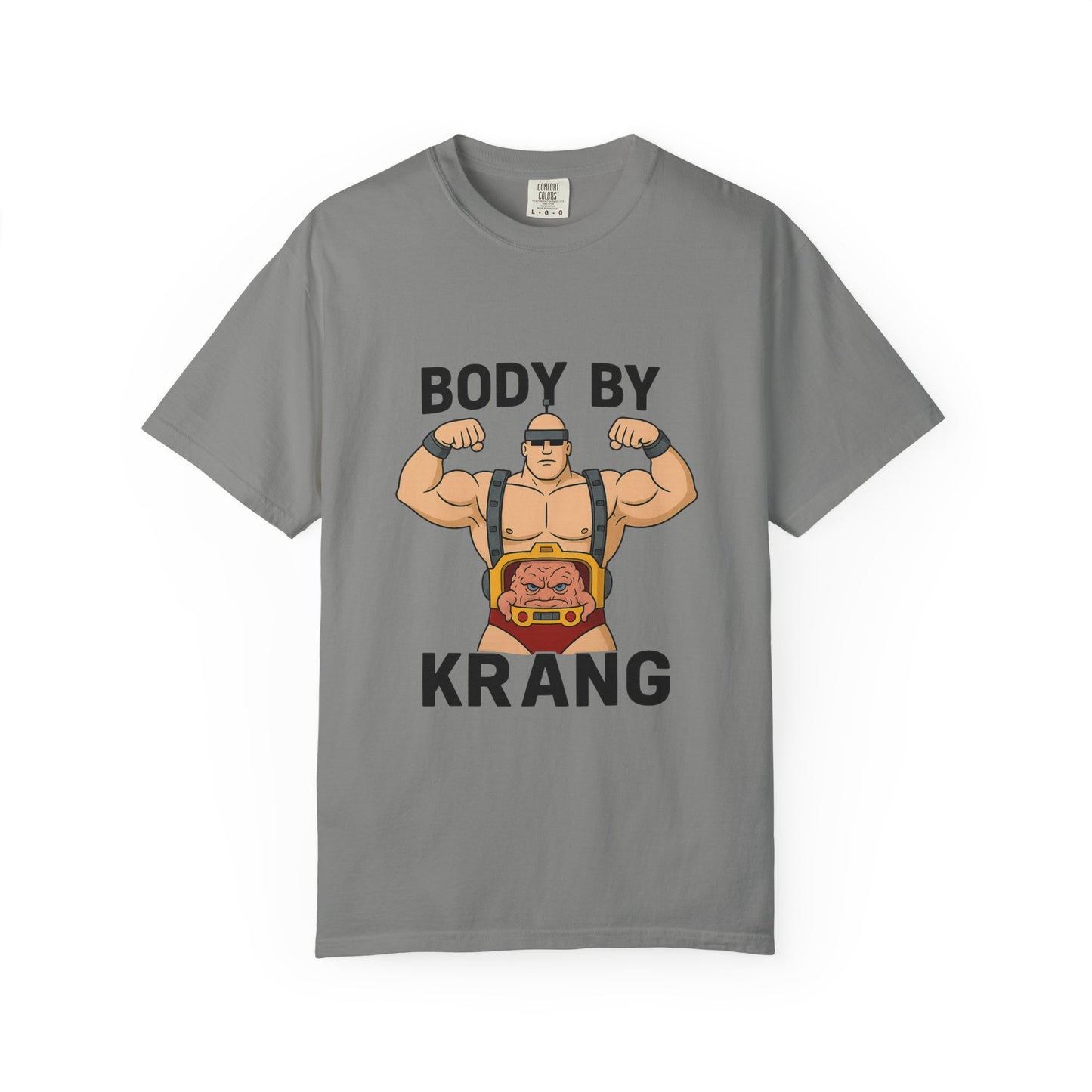 Body by Krang – Flexing Android Villain T Shirt