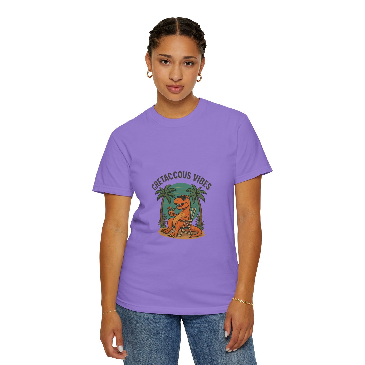 Cretaceous Vibes Only – Retro Dinosaur Tee for Summer Chill & Prehistoric Thrills