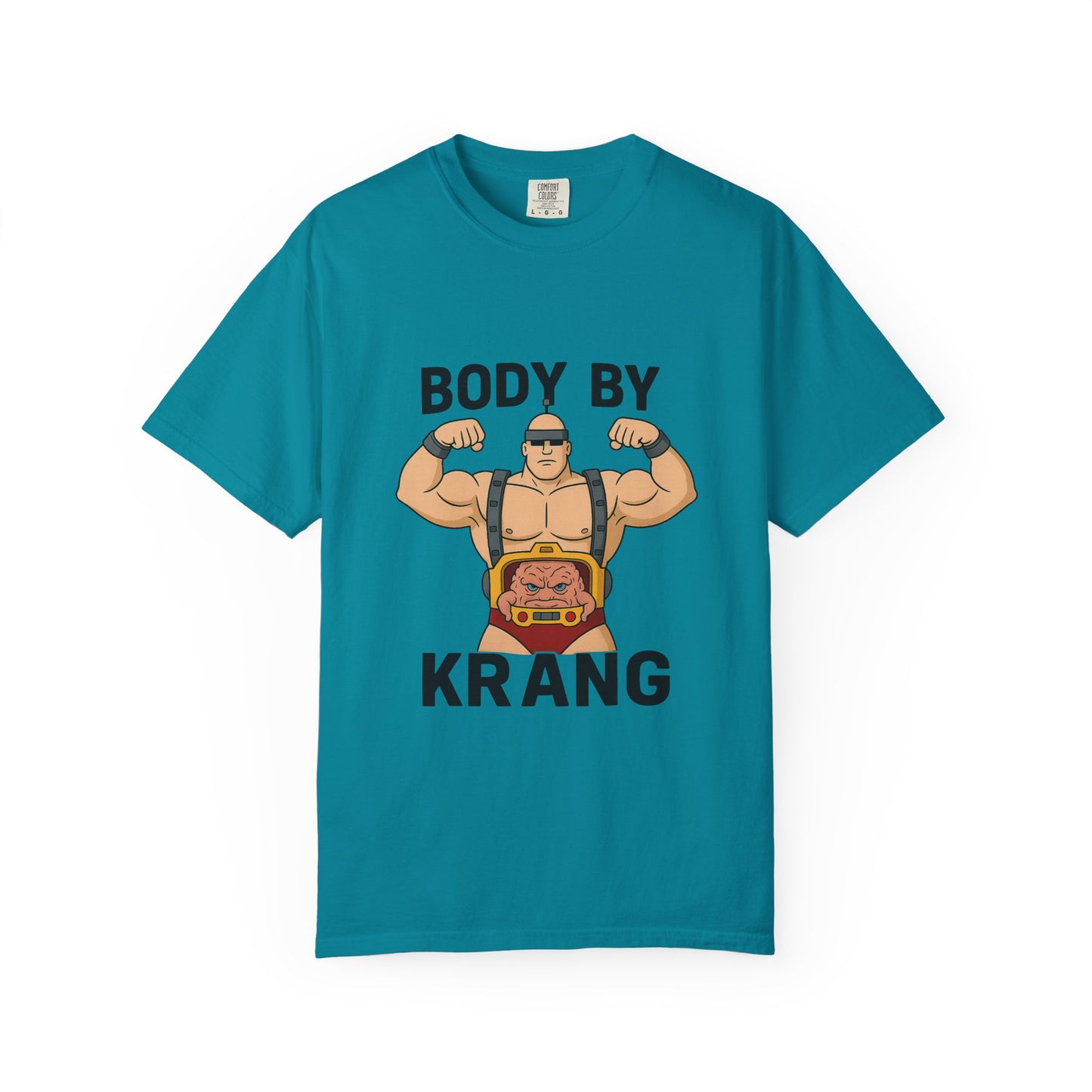 Body by Krang – Flexing Android Villain T Shirt