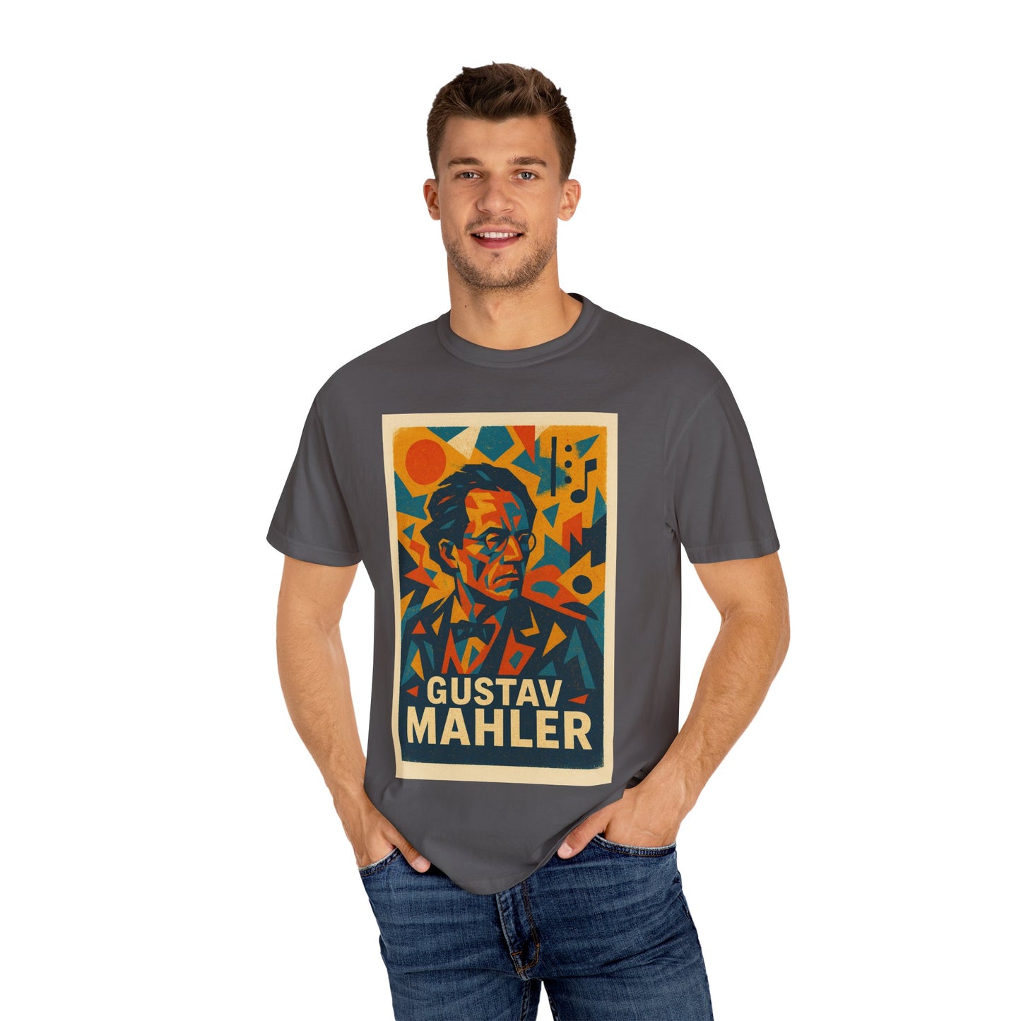 Gustav Mahler Vintage Art Tee – Bold Composer Shirt for Music Lovers