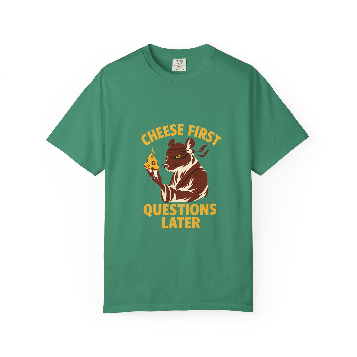 Cheese First. Questions Later. – Ninja Rat Stealth Tee