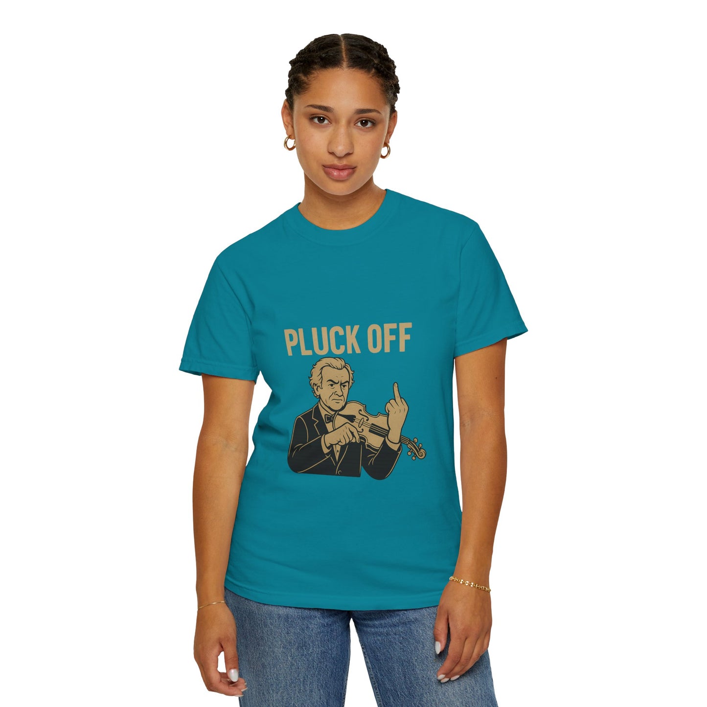 Pluck Off Violinist Tee – Classical Sass, Street-Class Attitude