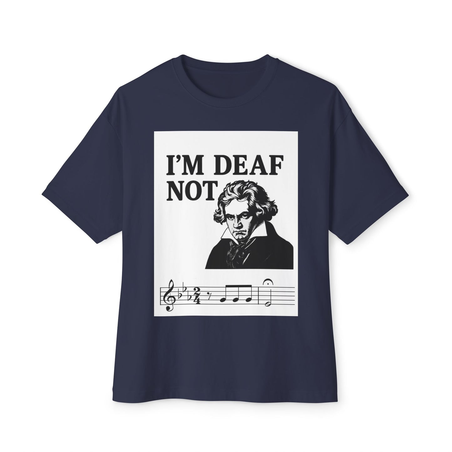 Beethoven Humor Tee, Funny Oversized Shirt for Musicians, Casual Wear, Gift for Music Lovers, Music Themed T-Shirt