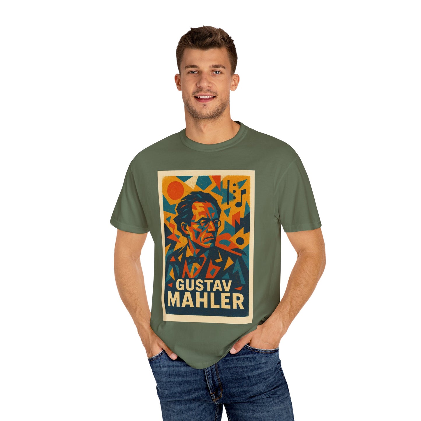 Gustav Mahler Vintage Art Tee – Bold Composer Shirt for Music Lovers