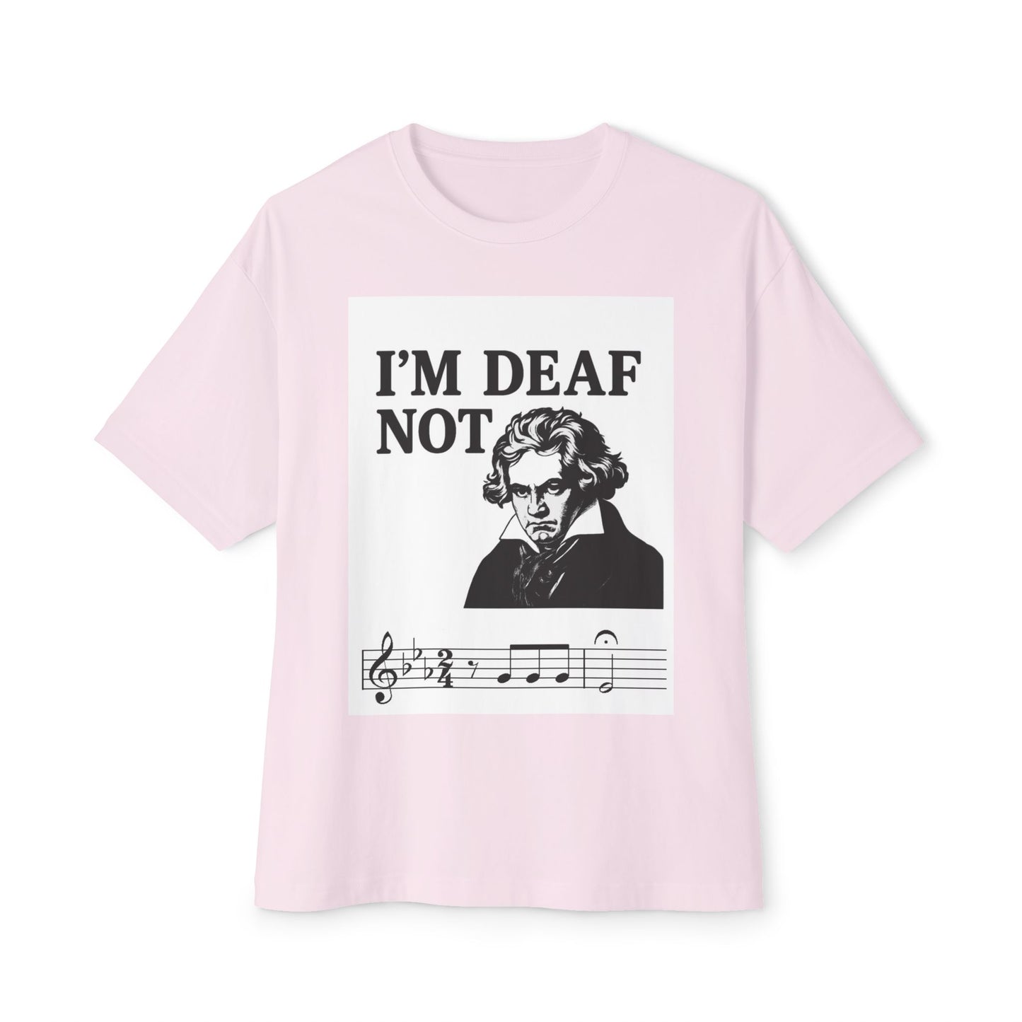 Beethoven Humor Tee, Funny Oversized Shirt for Musicians, Casual Wear, Gift for Music Lovers, Music Themed T-Shirt