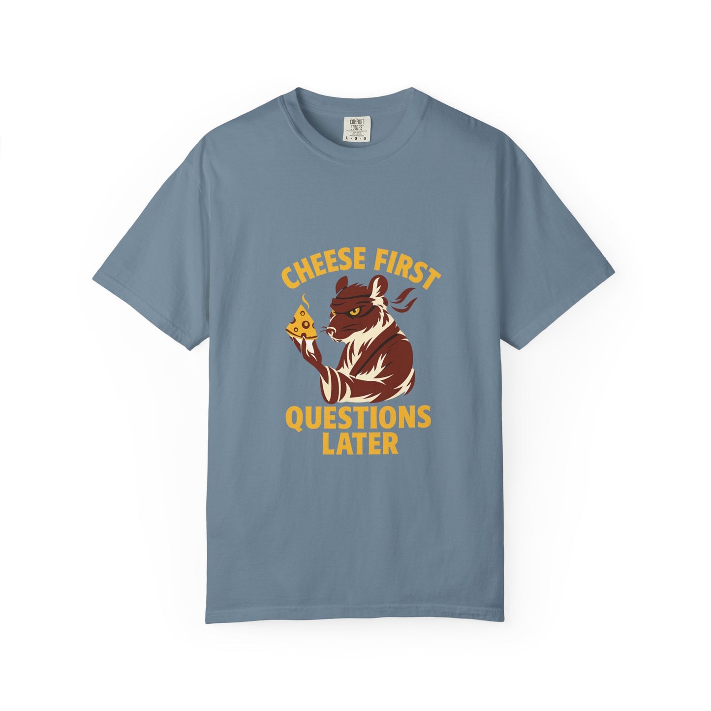 Cheese First. Questions Later. – Ninja Rat Stealth Tee