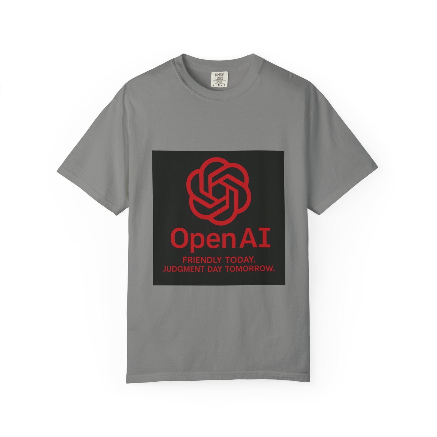 OpenAI Judgment Day Tee – Funny AI Parody Shirt, Tech Humor Graphic Tee