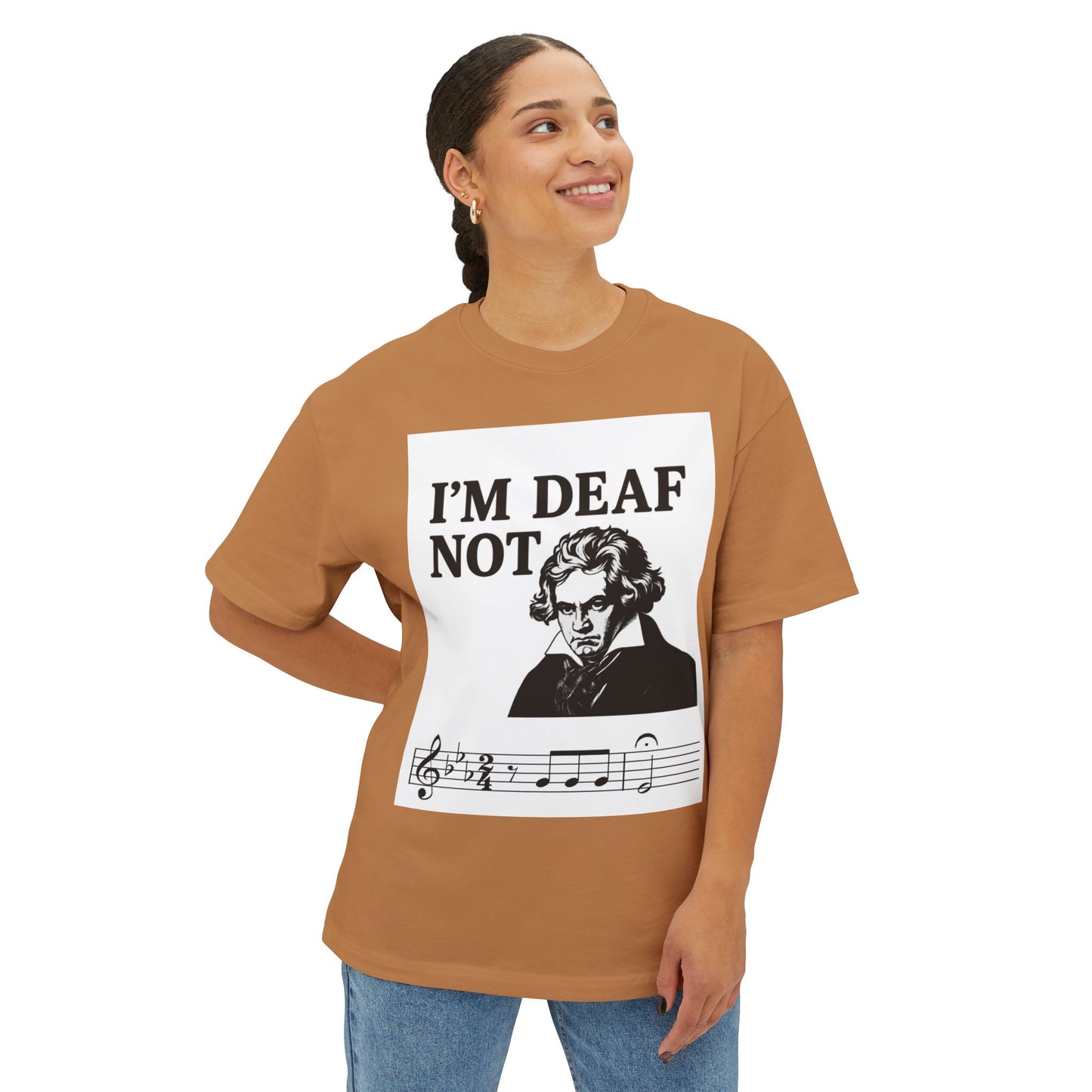 Beethoven Humor Tee, Funny Oversized Shirt for Musicians, Casual Wear, Gift for Music Lovers, Music Themed T-Shirt