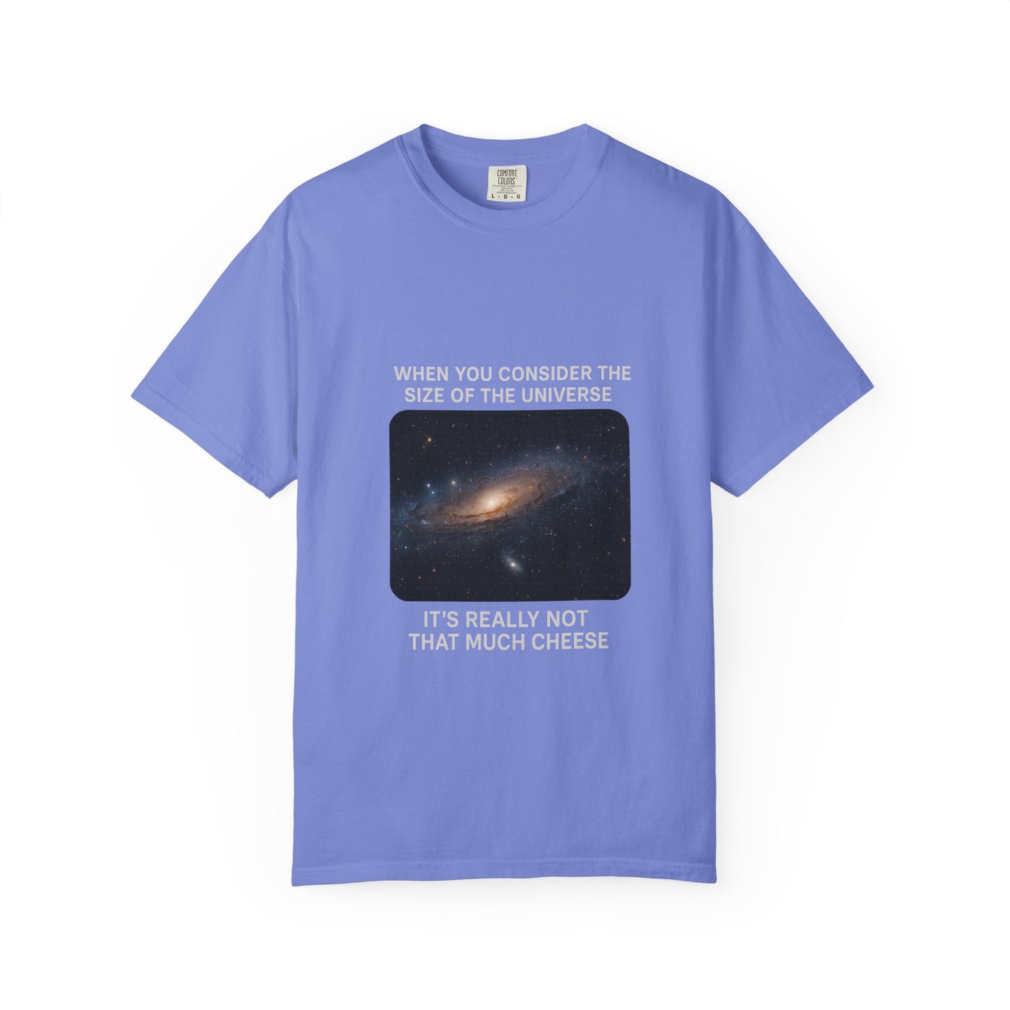 “Cosmic Cheese Perspective” Unisex T-Shirt
