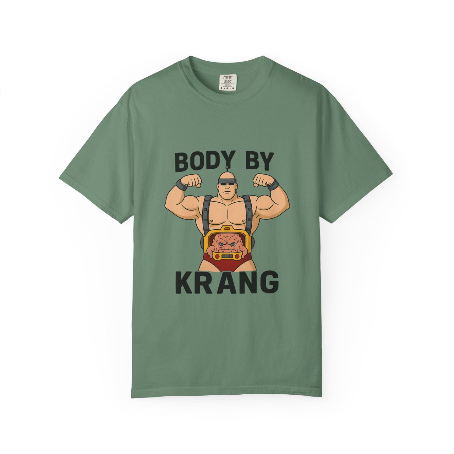 Body by Krang – Flexing Android Villain T Shirt